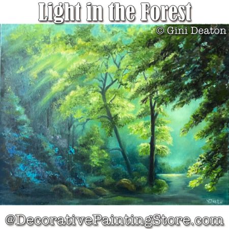 Light in the Forest (Oil) Painting Pattern - Gini Deaton